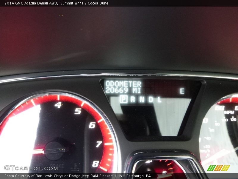 Summit White / Cocoa Dune 2014 GMC Acadia Denali AWD