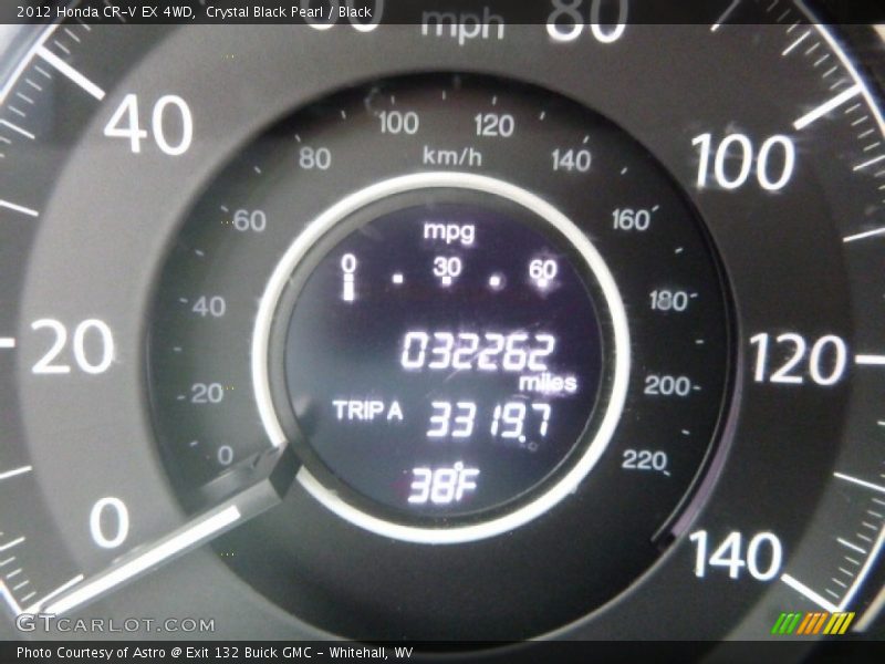 Crystal Black Pearl / Black 2012 Honda CR-V EX 4WD