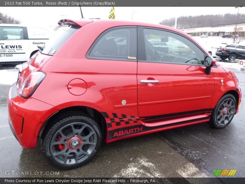 Rosso (Red) / Grigio/Nero (Gray/Black) 2013 Fiat 500 Turbo