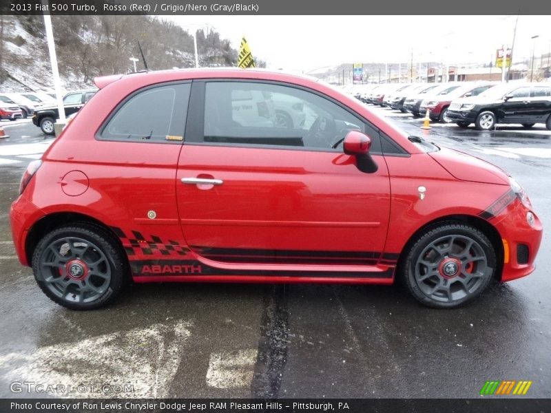 Rosso (Red) / Grigio/Nero (Gray/Black) 2013 Fiat 500 Turbo