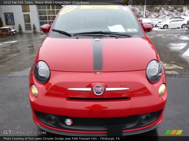 Rosso (Red) / Grigio/Nero (Gray/Black) 2013 Fiat 500 Turbo