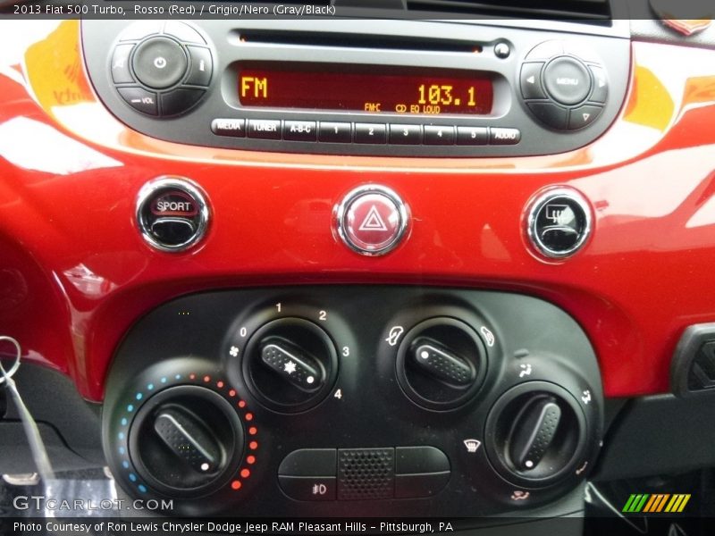 Rosso (Red) / Grigio/Nero (Gray/Black) 2013 Fiat 500 Turbo