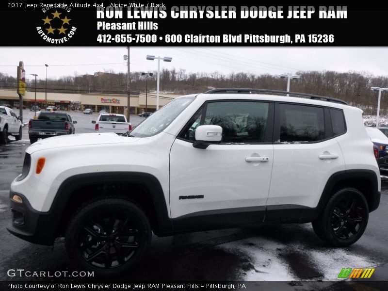Alpine White / Black 2017 Jeep Renegade Altitude 4x4