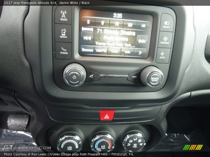Alpine White / Black 2017 Jeep Renegade Altitude 4x4