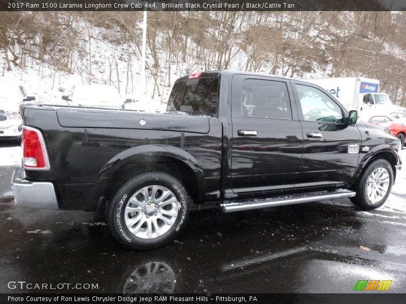 Brilliant Black Crystal Pearl / Black/Cattle Tan 2017 Ram 1500 Laramie Longhorn Crew Cab 4x4