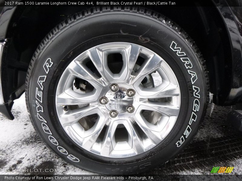 Brilliant Black Crystal Pearl / Black/Cattle Tan 2017 Ram 1500 Laramie Longhorn Crew Cab 4x4