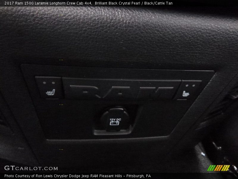 Brilliant Black Crystal Pearl / Black/Cattle Tan 2017 Ram 1500 Laramie Longhorn Crew Cab 4x4