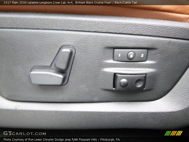 Brilliant Black Crystal Pearl / Black/Cattle Tan 2017 Ram 1500 Laramie Longhorn Crew Cab 4x4