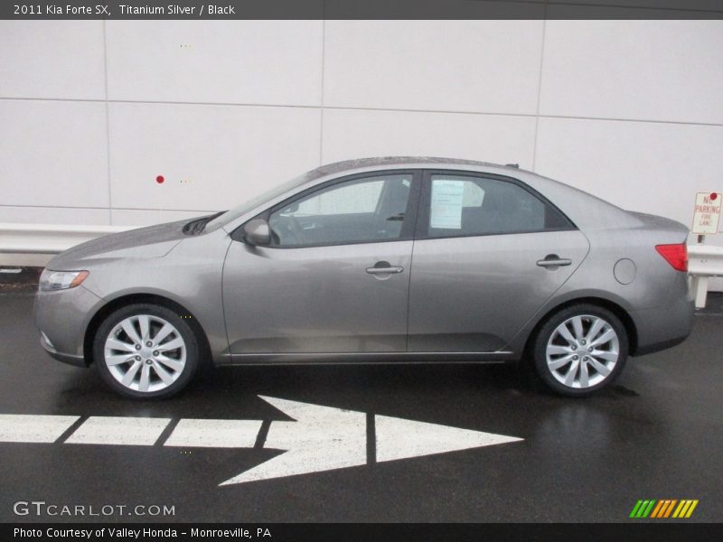 Titanium Silver / Black 2011 Kia Forte SX