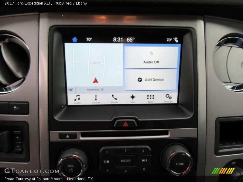 Navigation of 2017 Expedition XLT