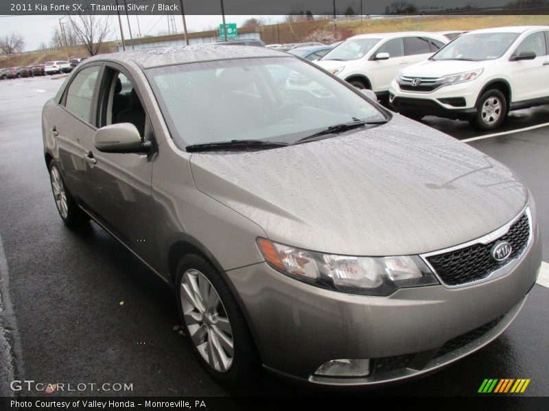 Titanium Silver / Black 2011 Kia Forte SX