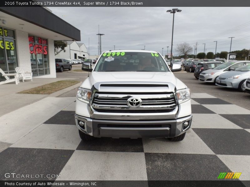 Super White / 1794 Black/Brown 2016 Toyota Tundra 1794 CrewMax 4x4