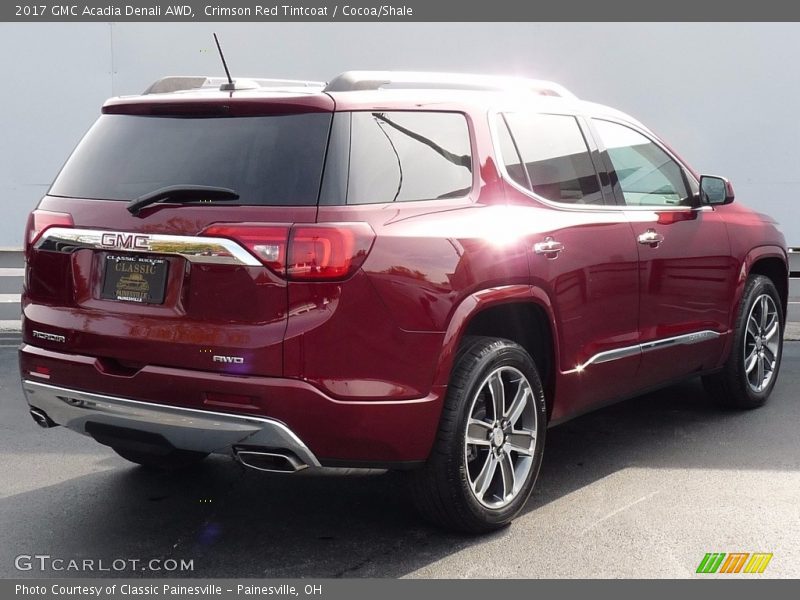 Crimson Red Tintcoat / Cocoa/Shale 2017 GMC Acadia Denali AWD