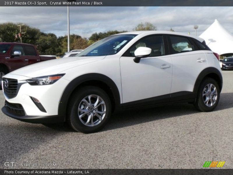 Crystal White Pearl Mica / Black 2017 Mazda CX-3 Sport