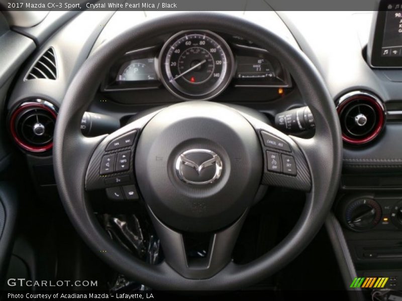 Crystal White Pearl Mica / Black 2017 Mazda CX-3 Sport