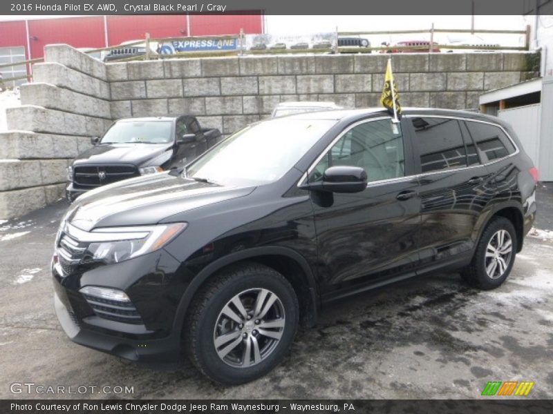 Crystal Black Pearl / Gray 2016 Honda Pilot EX AWD