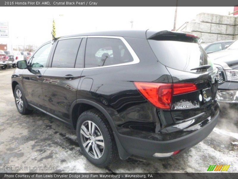 Crystal Black Pearl / Gray 2016 Honda Pilot EX AWD