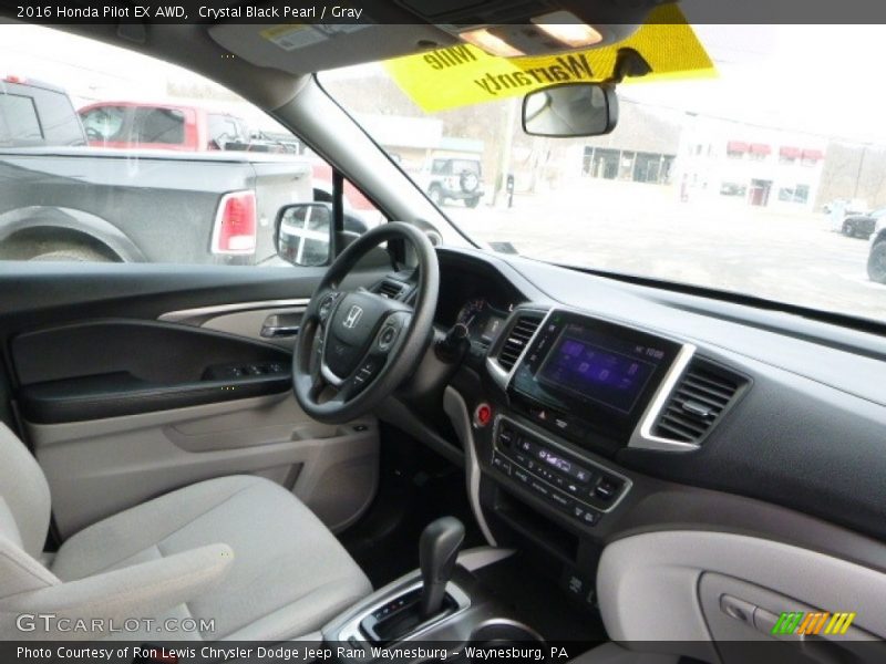 Crystal Black Pearl / Gray 2016 Honda Pilot EX AWD