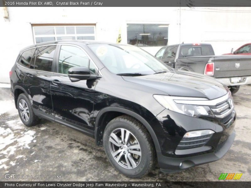 Crystal Black Pearl / Gray 2016 Honda Pilot EX AWD
