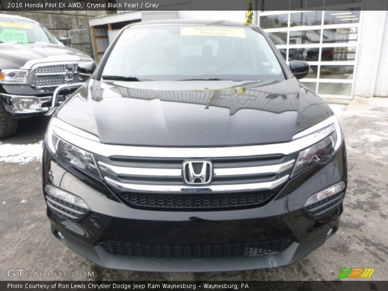 Crystal Black Pearl / Gray 2016 Honda Pilot EX AWD