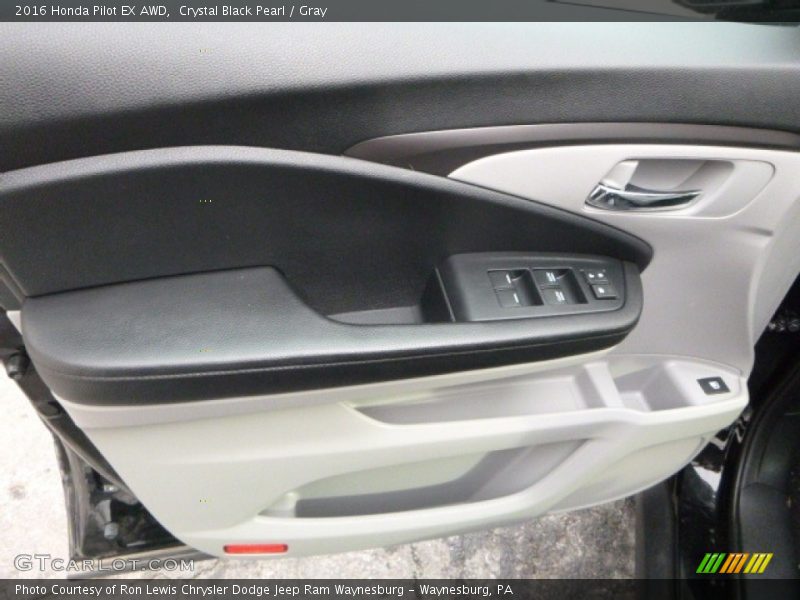 Crystal Black Pearl / Gray 2016 Honda Pilot EX AWD