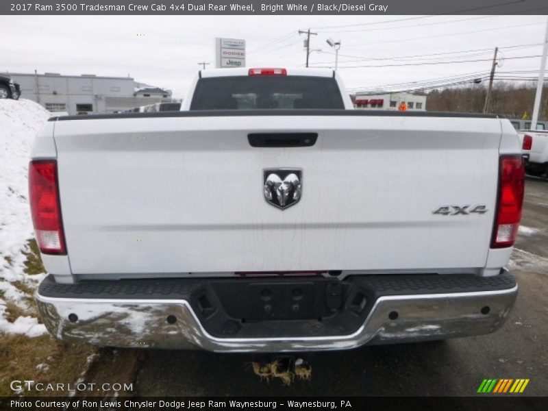 Bright White / Black/Diesel Gray 2017 Ram 3500 Tradesman Crew Cab 4x4 Dual Rear Wheel