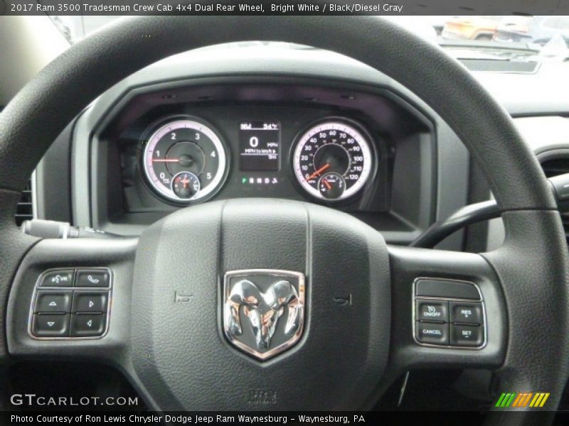 Bright White / Black/Diesel Gray 2017 Ram 3500 Tradesman Crew Cab 4x4 Dual Rear Wheel