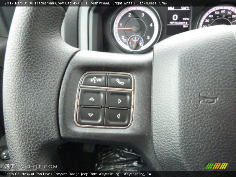 Bright White / Black/Diesel Gray 2017 Ram 3500 Tradesman Crew Cab 4x4 Dual Rear Wheel
