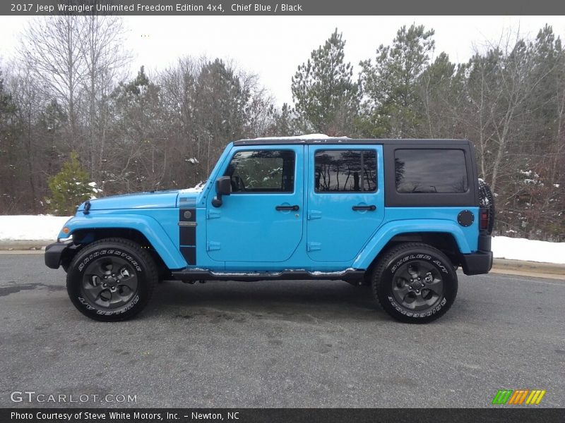 Chief Blue / Black 2017 Jeep Wrangler Unlimited Freedom Edition 4x4