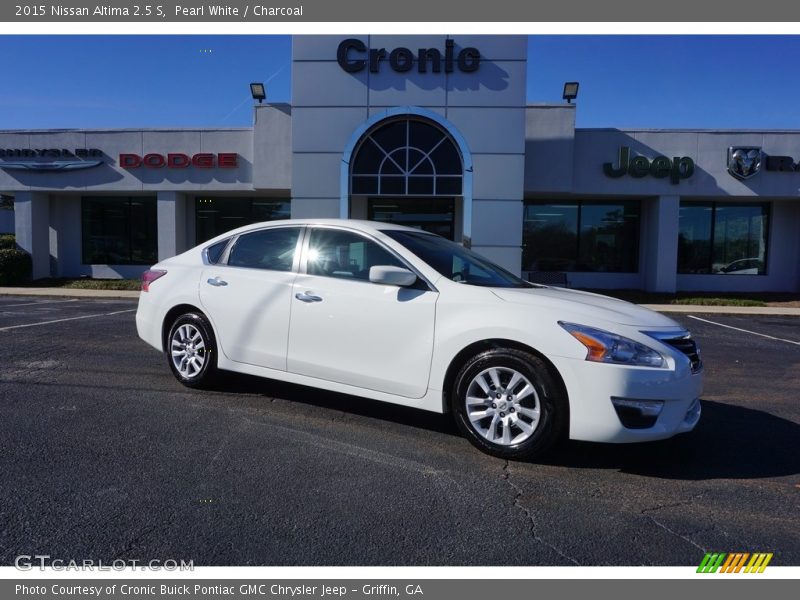 Pearl White / Charcoal 2015 Nissan Altima 2.5 S