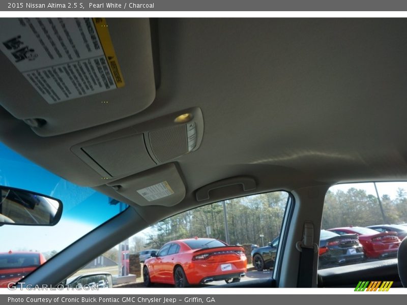 Pearl White / Charcoal 2015 Nissan Altima 2.5 S