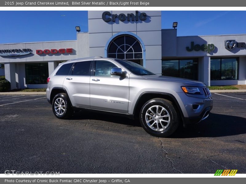 Billet Silver Metallic / Black/Light Frost Beige 2015 Jeep Grand Cherokee Limited