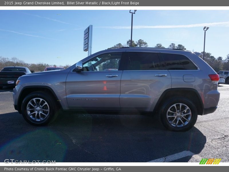 Billet Silver Metallic / Black/Light Frost Beige 2015 Jeep Grand Cherokee Limited