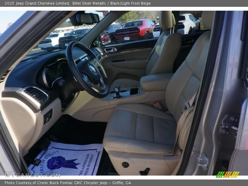 Billet Silver Metallic / Black/Light Frost Beige 2015 Jeep Grand Cherokee Limited