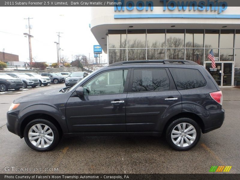 Dark Gray Metallic / Platinum 2011 Subaru Forester 2.5 X Limited