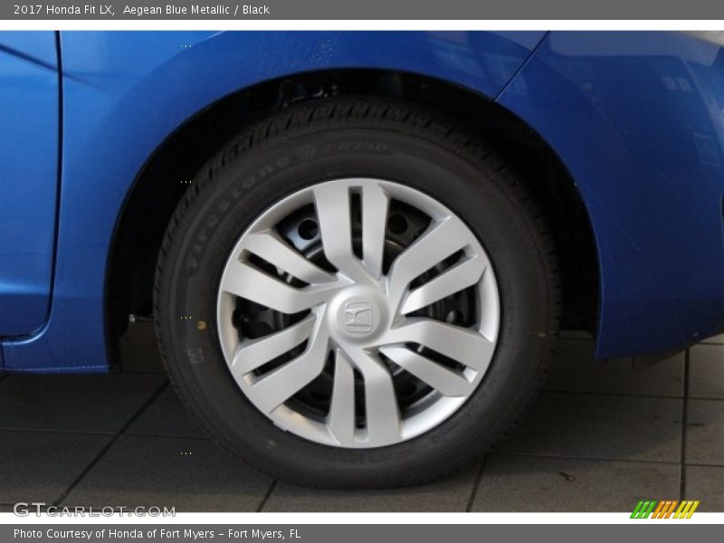 Aegean Blue Metallic / Black 2017 Honda Fit LX
