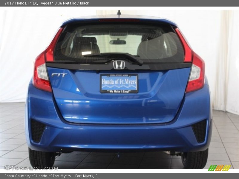 Aegean Blue Metallic / Black 2017 Honda Fit LX