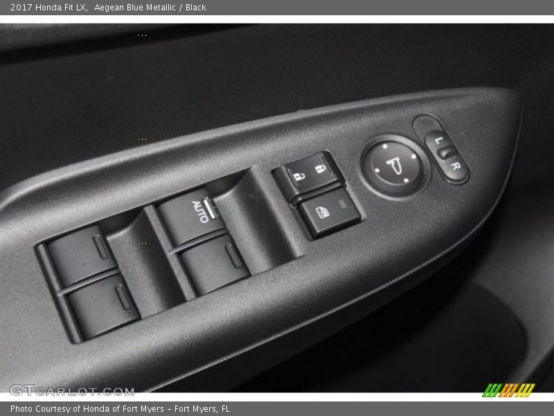 Aegean Blue Metallic / Black 2017 Honda Fit LX