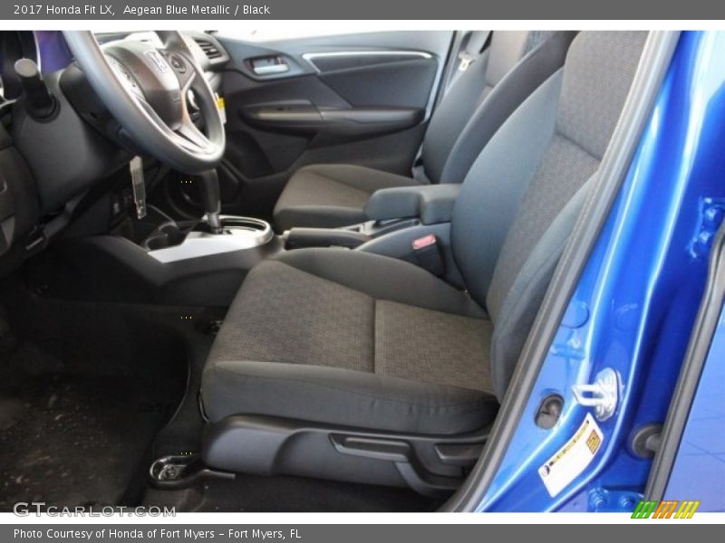 Aegean Blue Metallic / Black 2017 Honda Fit LX