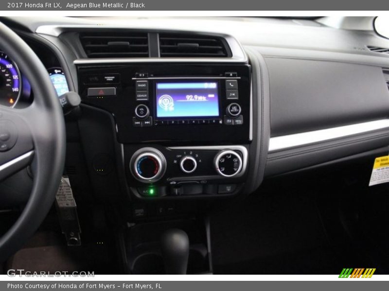 Aegean Blue Metallic / Black 2017 Honda Fit LX