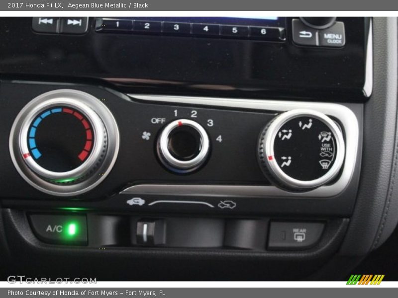 Aegean Blue Metallic / Black 2017 Honda Fit LX