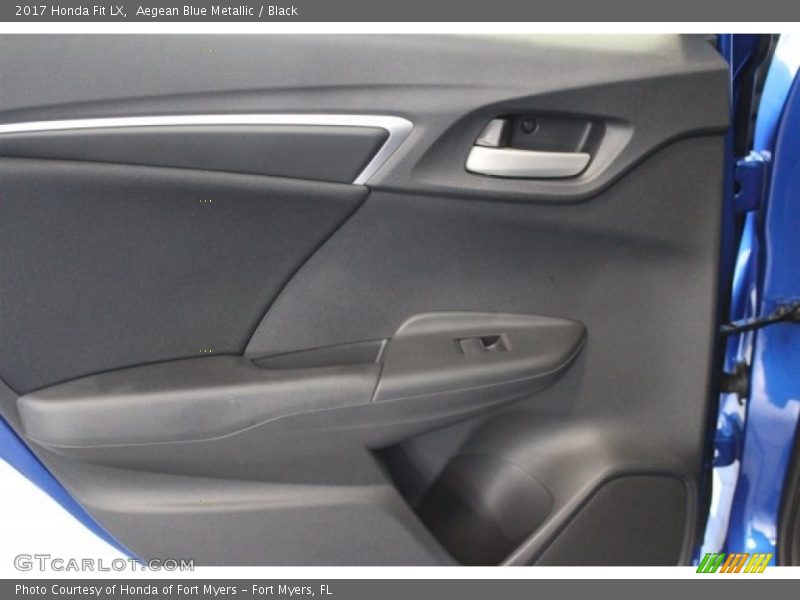 Aegean Blue Metallic / Black 2017 Honda Fit LX