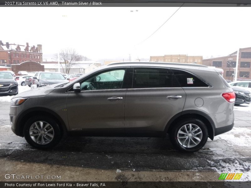 Titanium Silver / Black 2017 Kia Sorento LX V6 AWD
