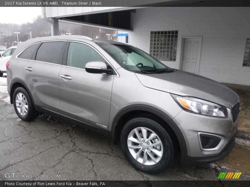 Titanium Silver / Black 2017 Kia Sorento LX V6 AWD