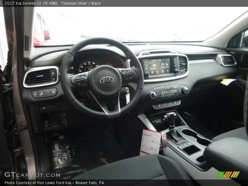 Titanium Silver / Black 2017 Kia Sorento LX V6 AWD