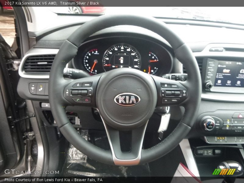 Titanium Silver / Black 2017 Kia Sorento LX V6 AWD
