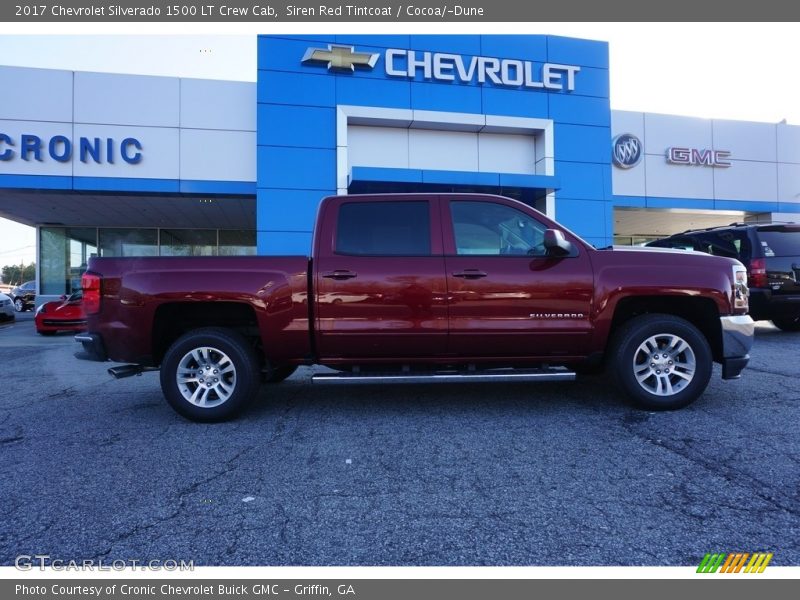 Siren Red Tintcoat / Cocoa/­Dune 2017 Chevrolet Silverado 1500 LT Crew Cab