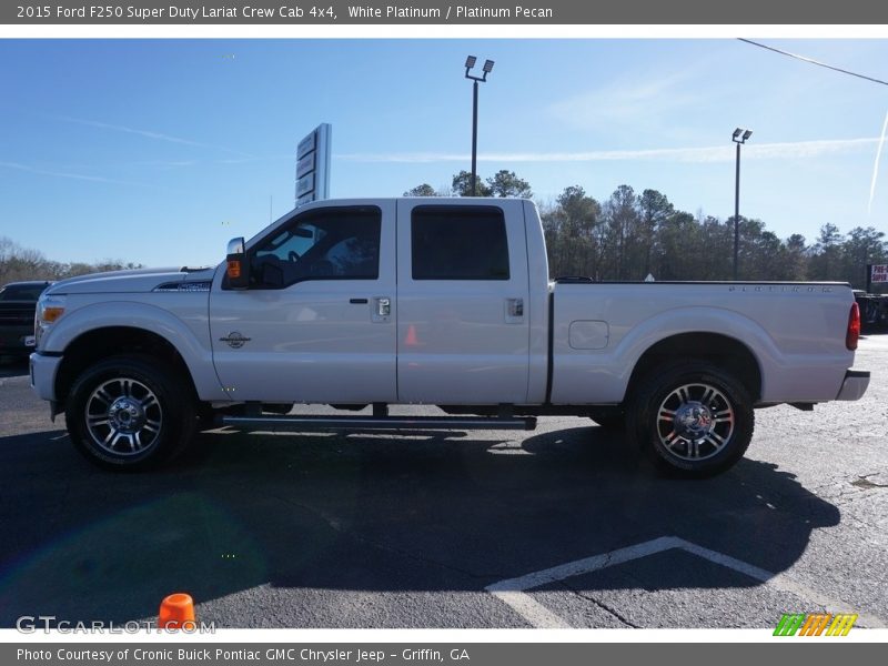 White Platinum / Platinum Pecan 2015 Ford F250 Super Duty Lariat Crew Cab 4x4