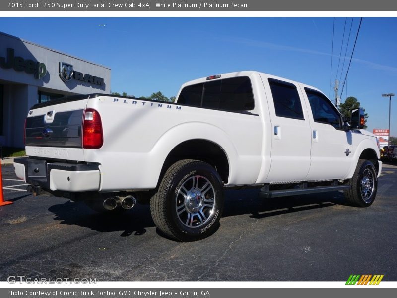 White Platinum / Platinum Pecan 2015 Ford F250 Super Duty Lariat Crew Cab 4x4