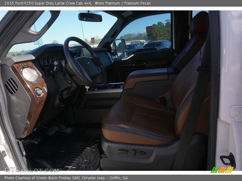White Platinum / Platinum Pecan 2015 Ford F250 Super Duty Lariat Crew Cab 4x4